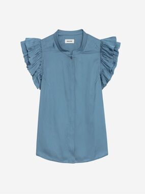 Zadig & Voltaire Tiza Satin Blouse Top
